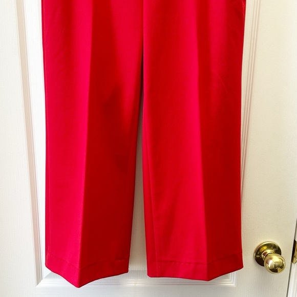 Banana Republic High Rise Slim Wide Leg Cropped Pants Red Size 2 - Picture 5 of 15